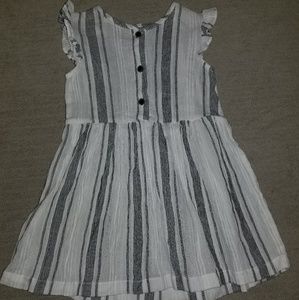 Gauzy white stripe dress